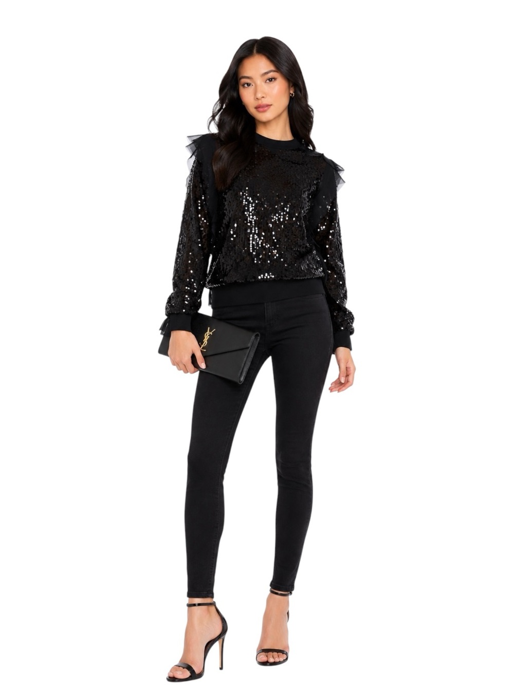 NWT Sacai Sequin Top Blouse Size 2 / M